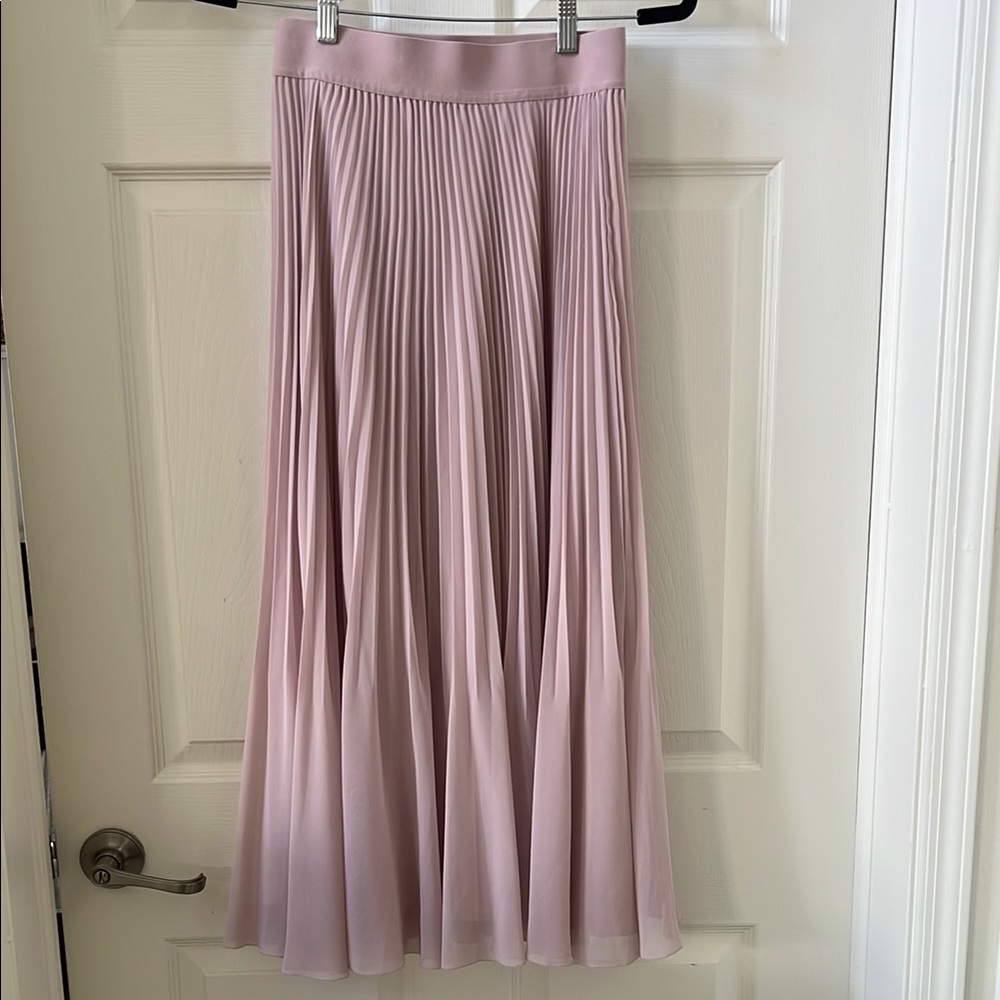 Aritzia Pink Pleated Skirt